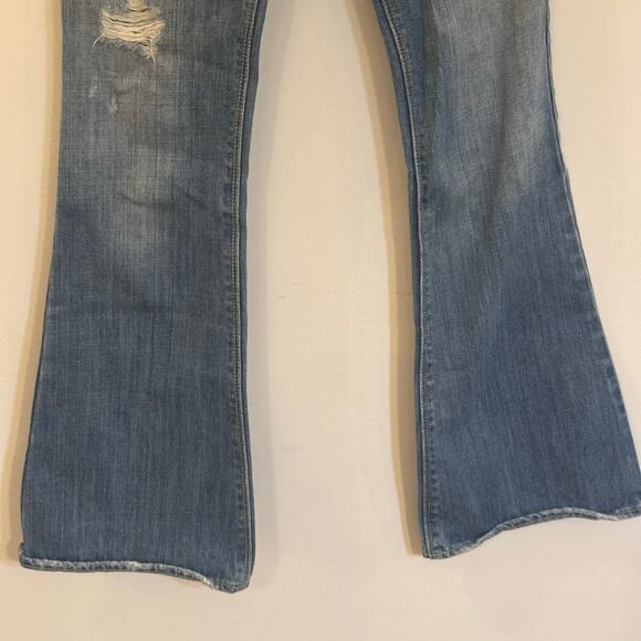 Abercrombie Distressed Flare Jeans sz 12 slim Abercrombie Mackenzie Jeans - Picture 7 of 8